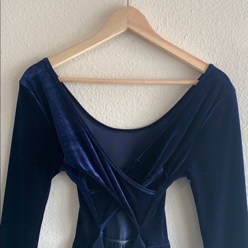 Blue Velvet Dress